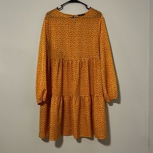 Yellow long sleeve sundress